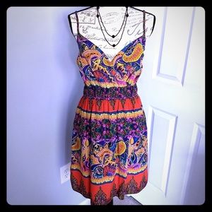 Women's print sundress w/pockets NWOT